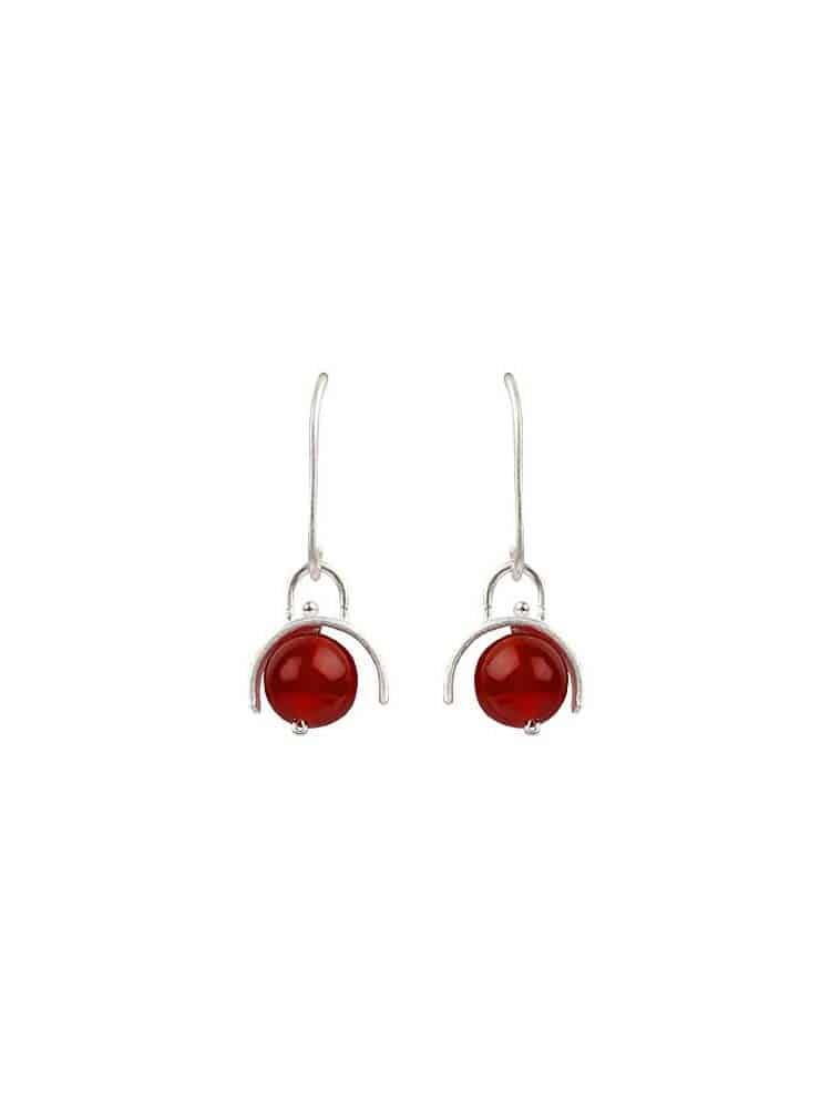 Cherry on top silver earrings - ZeroKaata Studio