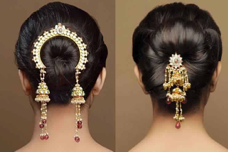 bun hairstyle for indian wedding function  Fashion Beauty Mehndi Jewellery  Blouse Design